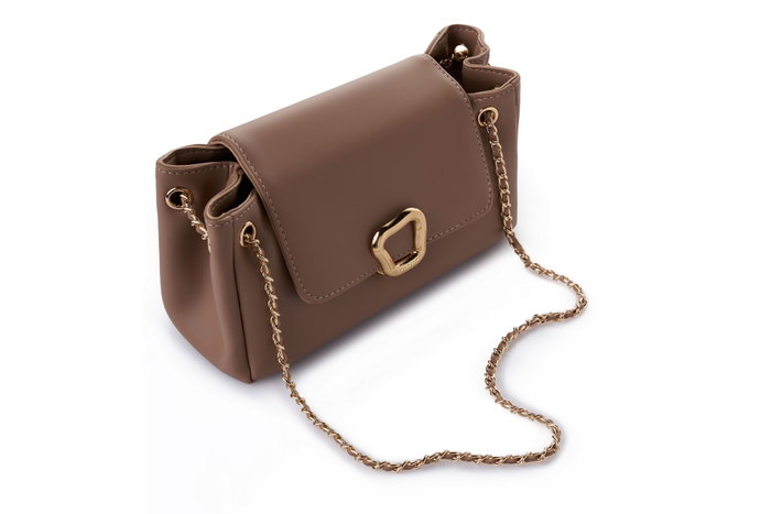 Vince Camuto Bolso de Hombro Siena v2 Visón Oscuro Cuero de Polivinilo 25cm x 9cm x 14cm